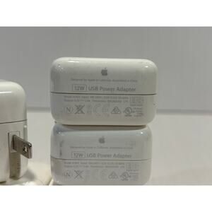 5 Apple 12W USB power adapters white wall chargers